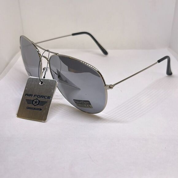 Air Force Aviator Mens Mirrored Sunglasses - Picture 1 of 3